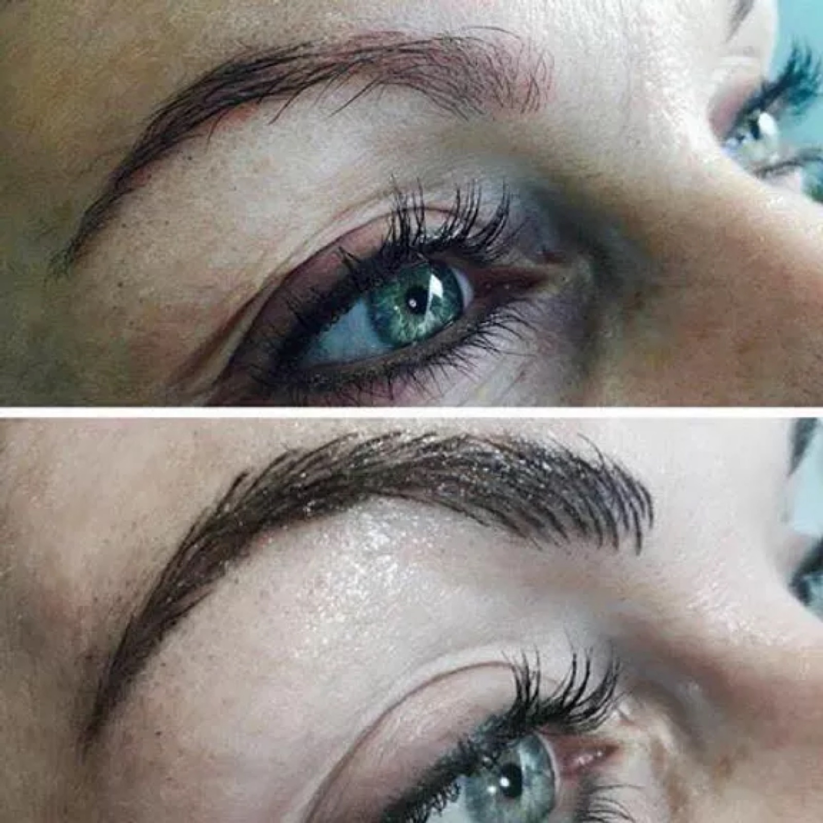 Healed cosmetic brow tattooing by Brenda at Dynamic Skin Services