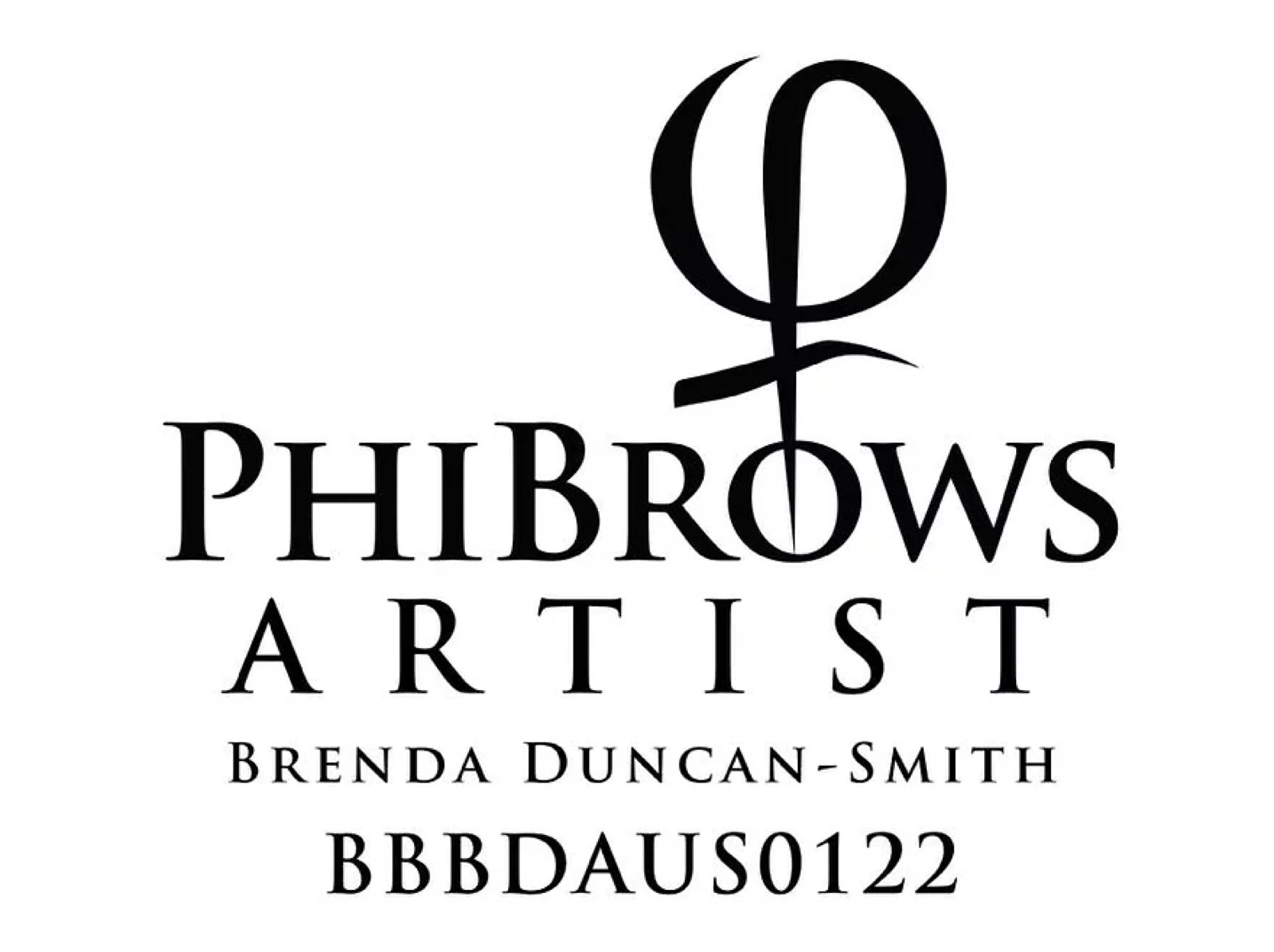 PhiBrows Artist certification for Brenda Duncan-Smith